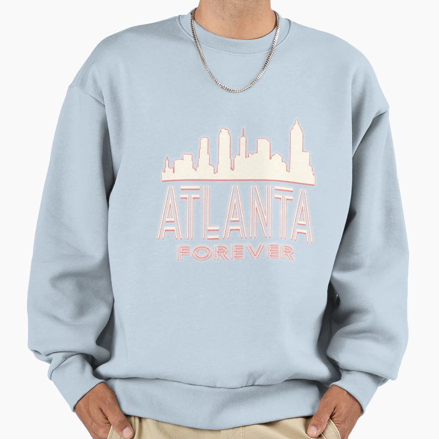 Atlanta Forever Neon Lights Sweatshirt - Fun Novelty Design for Adults - T-Shirt, Sweatshirt, Hoodie
