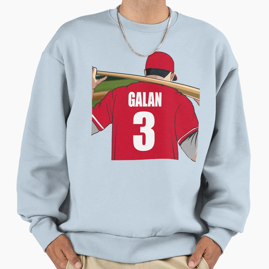 Galan Baseball Sweatshirt - Trendy Graphic for Adults - T-Shirt, Sweatshirt, Hoodie