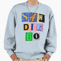 San Diego Scribble Sd Waves Sweatshirt - Novelty Apparel for Adults - T-Shirt, Sweatshirt, Hoodie
