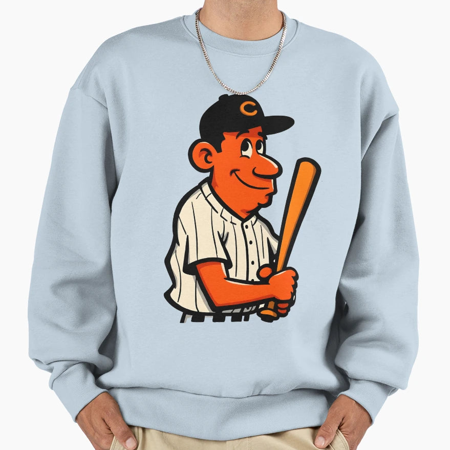 Baseball Player Sweatshirt - Unique Graphic for Adults - T-Shirt, Sweatshirt, Hoodie