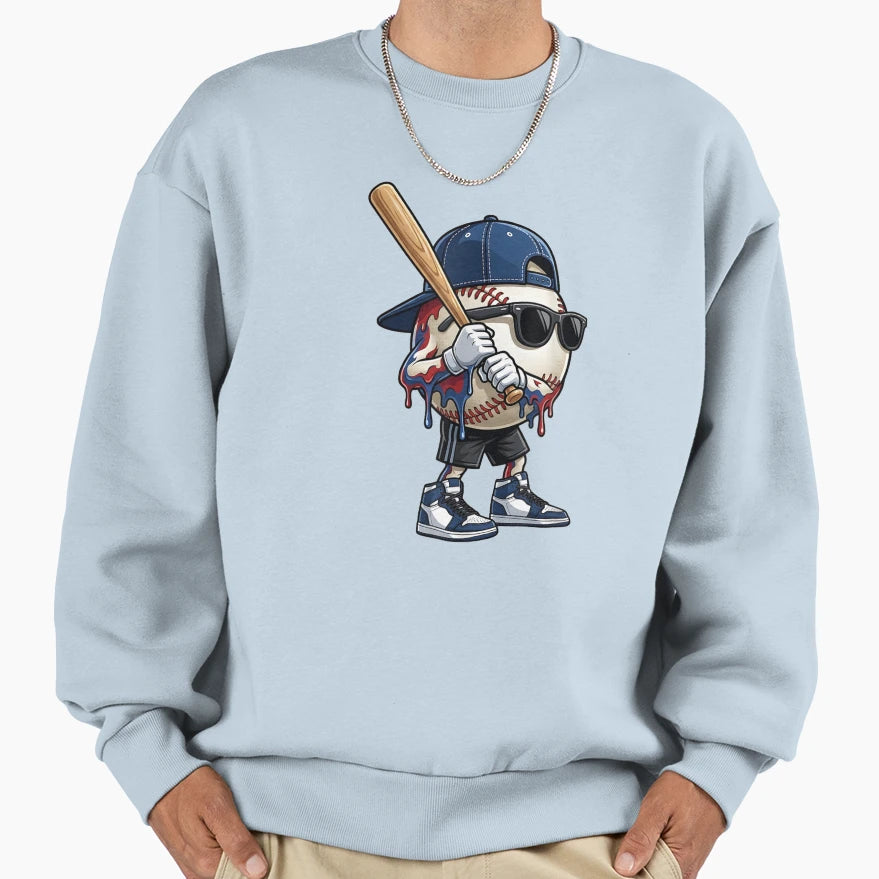 Baseball Character Street Sports T-Shirt - Minimalist Print for Adults - T-Shirt, Sweatshirt, Hoodie