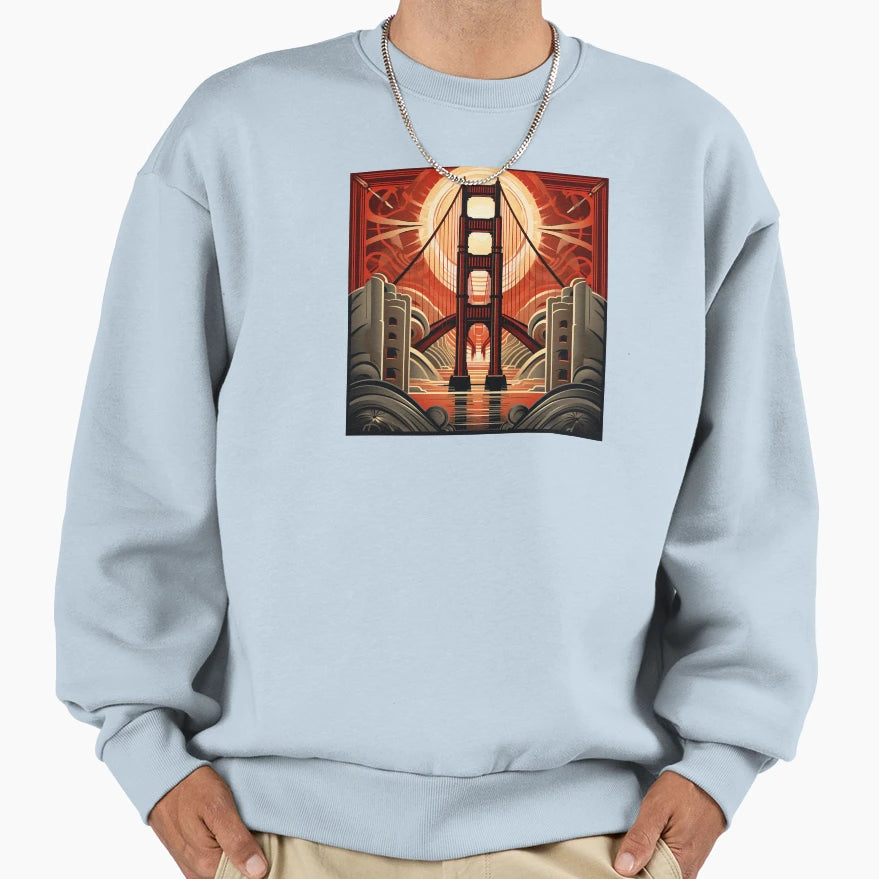 Arc Deco Golden Gate Bridge San Sweatshirt - Streetwear Style for Adults - T-Shirt, Sweatshirt, Hoodie