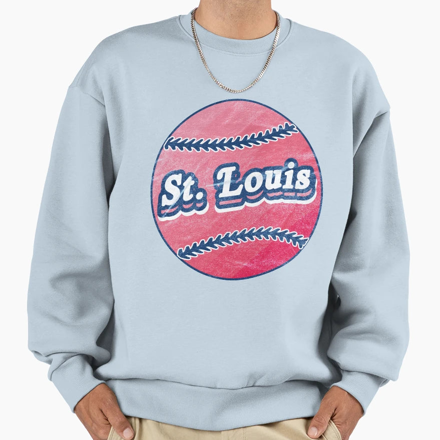 St Louis Baseball Sweatshirt - Trendy Graphic Unisex - T-Shirt, Sweatshirt, Hoodie