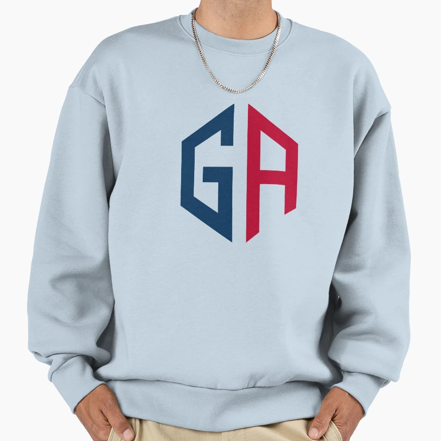 Georgia State Abbreviation Sweatshirt - Fun Novelty Design for Adults - T-Shirt, Sweatshirt, Hoodie