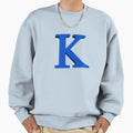 Letter K Dimensional Blue Sweatshirt - Unique Graphic Men Women - T-Shirt, Sweatshirt, Hoodie