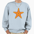 Orange Starfish Cartoon Sweatshirt - Streetwear Style for Adults - T-Shirt, Sweatshirt, Hoodie