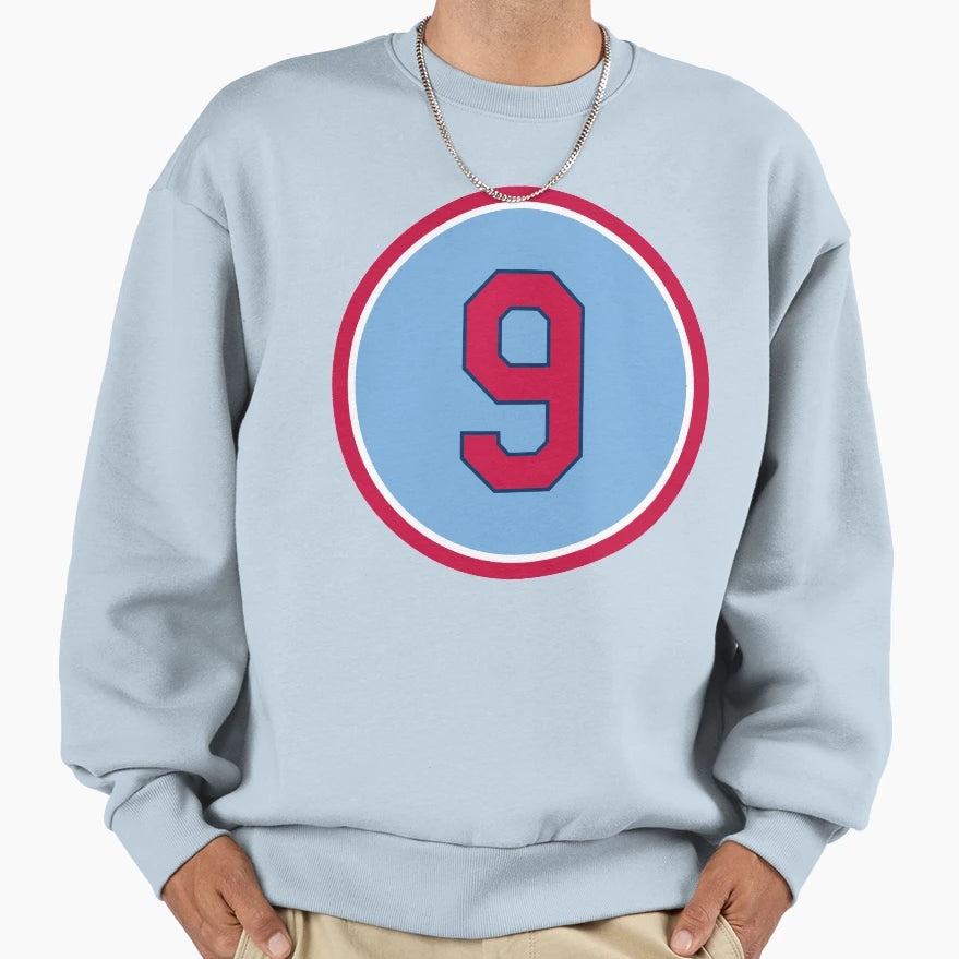 Enos Slaughter 9 Jersey Number Sweatshirt - Fun Novelty Design Men Women - T-Shirt, Sweatshirt, Hoodie