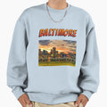Baltimore Maryland Inner Harbor Sweatshirt - Aesthetic Graphic Men Women - T-Shirt, Sweatshirt, Hoodie