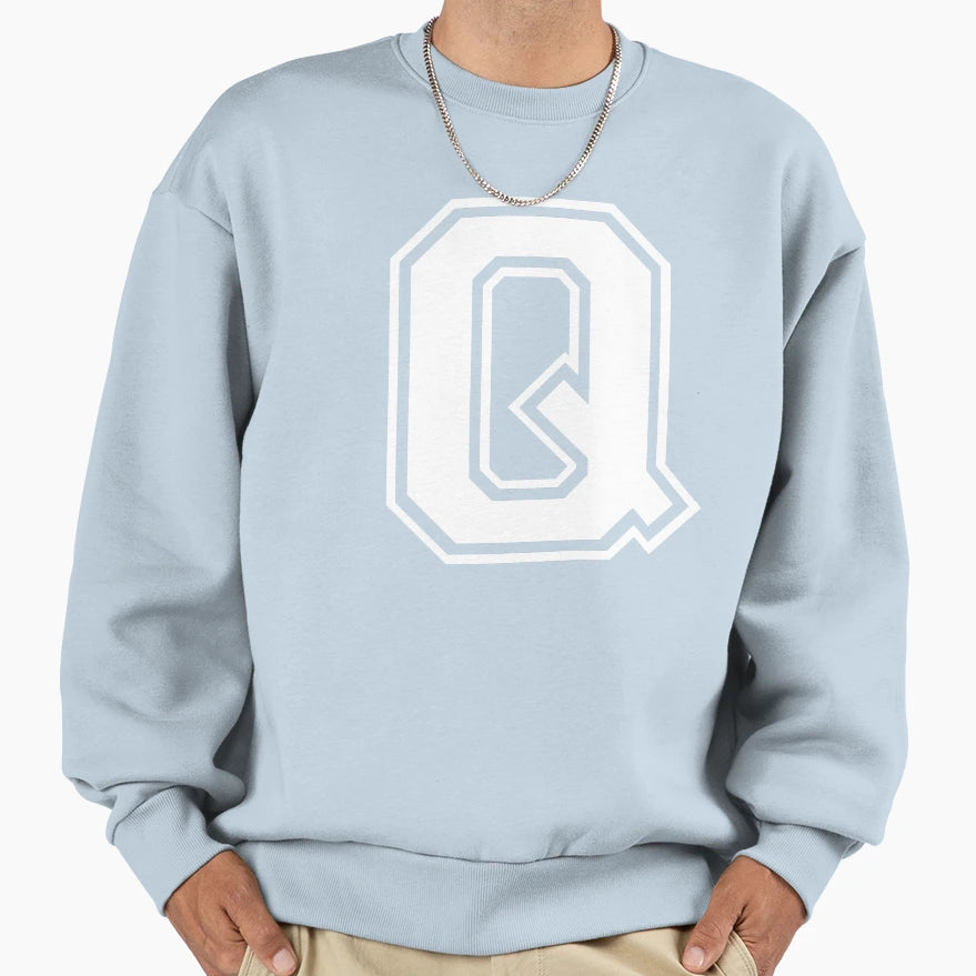 Letter Q Alphabet Sweatshirt - Aesthetic Graphic Unisex - T-Shirt, Sweatshirt, Hoodie
