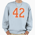 Sports Number 42 Jersey Forty Sweatshirt - Aesthetic Graphic for Adults - T-Shirt, Sweatshirt, Hoodie
