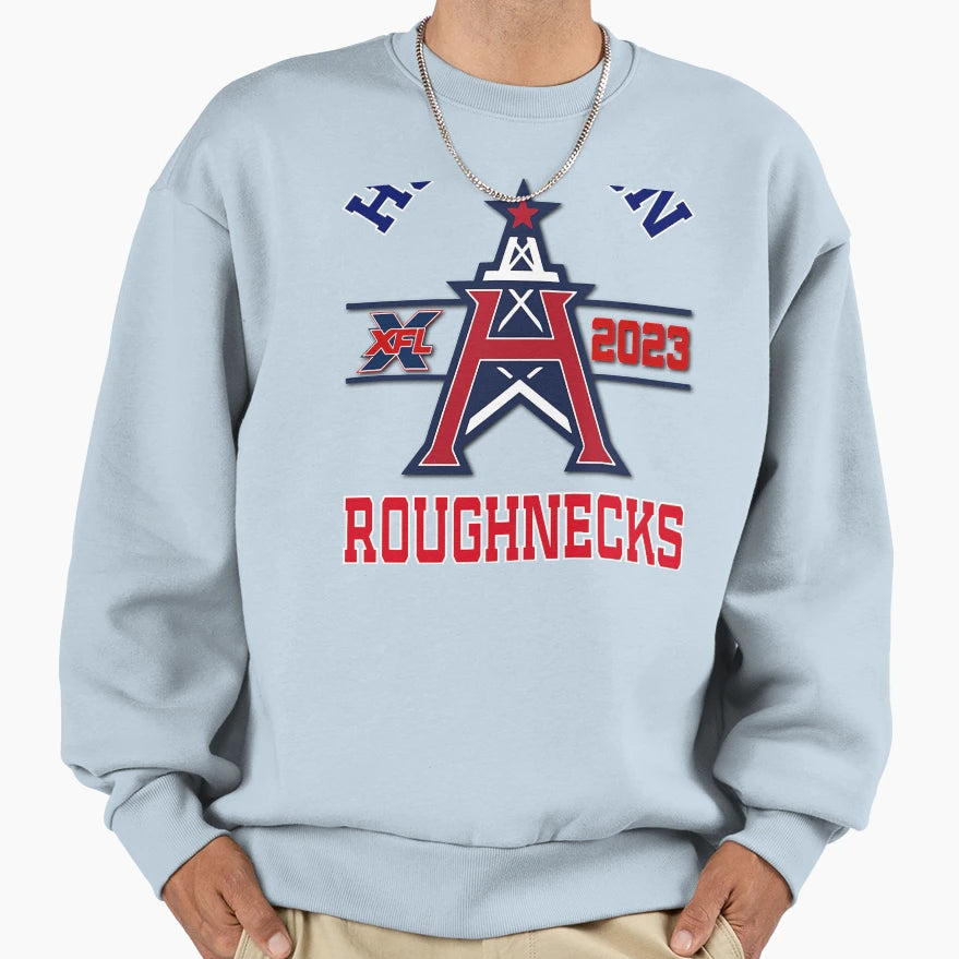Houston Roughnecks 2023 Xfl Sweatshirt - Minimalist Print Men Women - T-Shirt, Sweatshirt, Hoodie