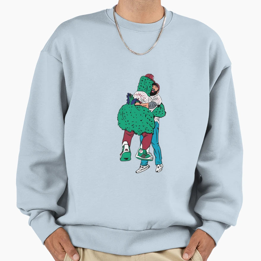 Phillie Phanatic Hug Me Sweatshirt - Streetwear Style Unisex - T-Shirt, Sweatshirt, Hoodie