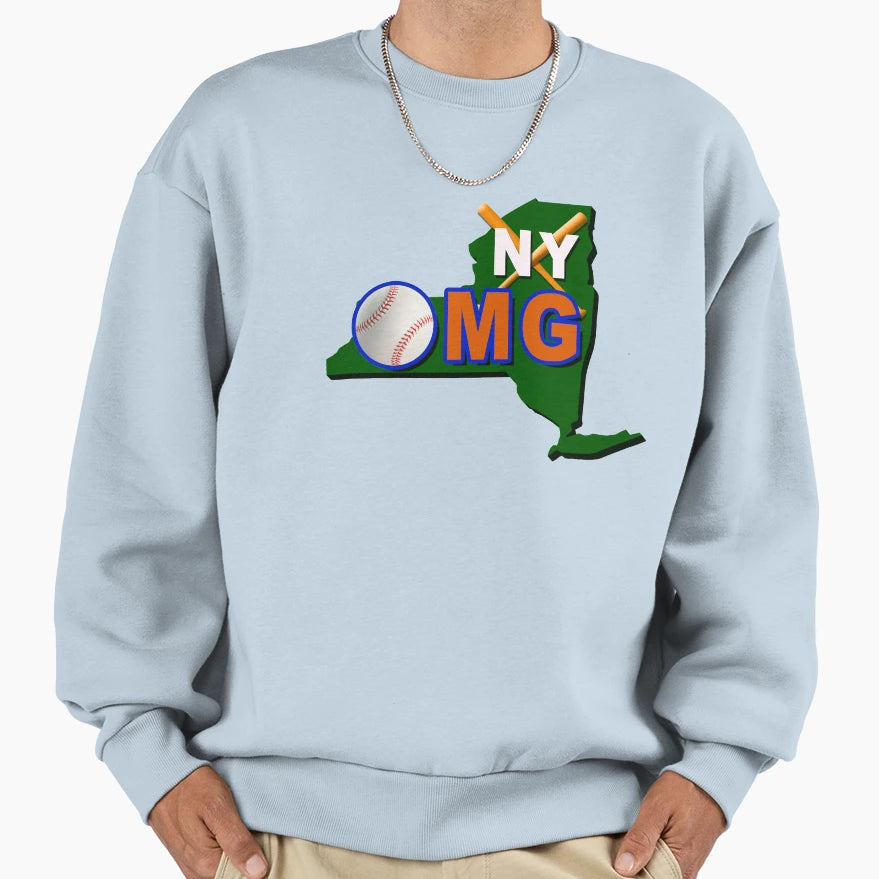 Ny Omg 2Bat Baseball Sweatshirt - Unique Graphic Men Women - T-Shirt, Sweatshirt, Hoodie