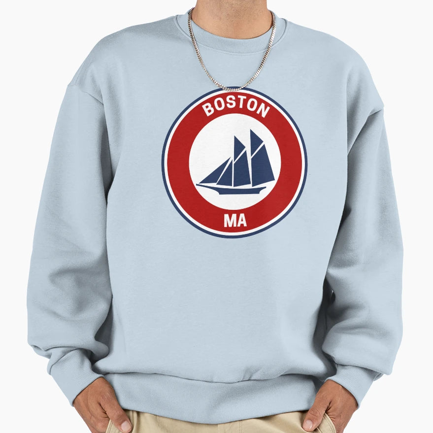 Boston Massachusetts Sweatshirt - Graphic Print Unisex - T-Shirt, Sweatshirt, Hoodie