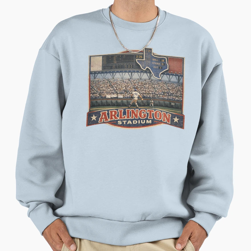 Arlington Stadium Deep Heart Sweatshirt - Minimalist Print for Adults - T-Shirt, Sweatshirt, Hoodie