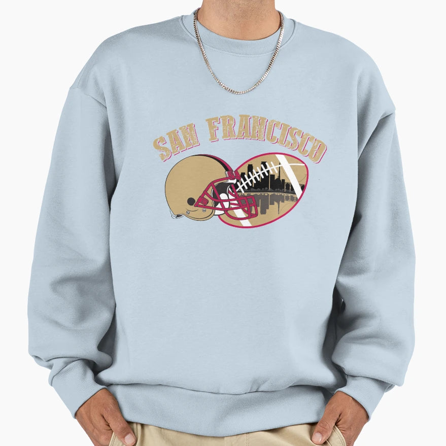Sf San Francisco Football Sweatshirt - Aesthetic Graphic Unisex - T-Shirt, Sweatshirt, Hoodie