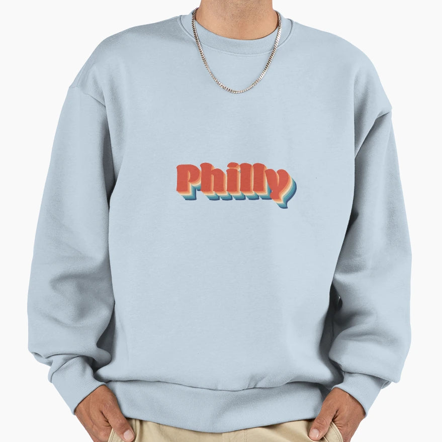 70S Philly Sweatshirt - Custom Art Print for Adults - T-Shirt, Sweatshirt, Hoodie