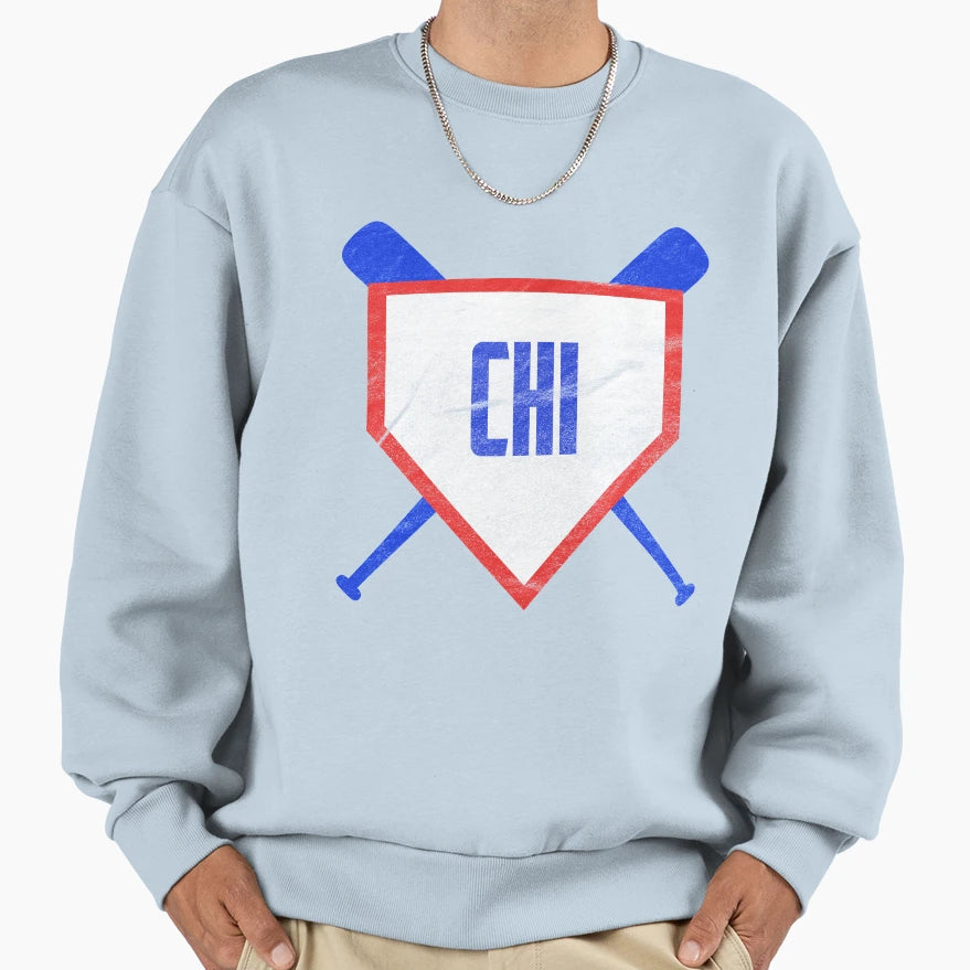 Chicago Abbreviation Baseball Home Sweatshirt - Unique Graphic Men Women - T-Shirt, Sweatshirt, Hoodie