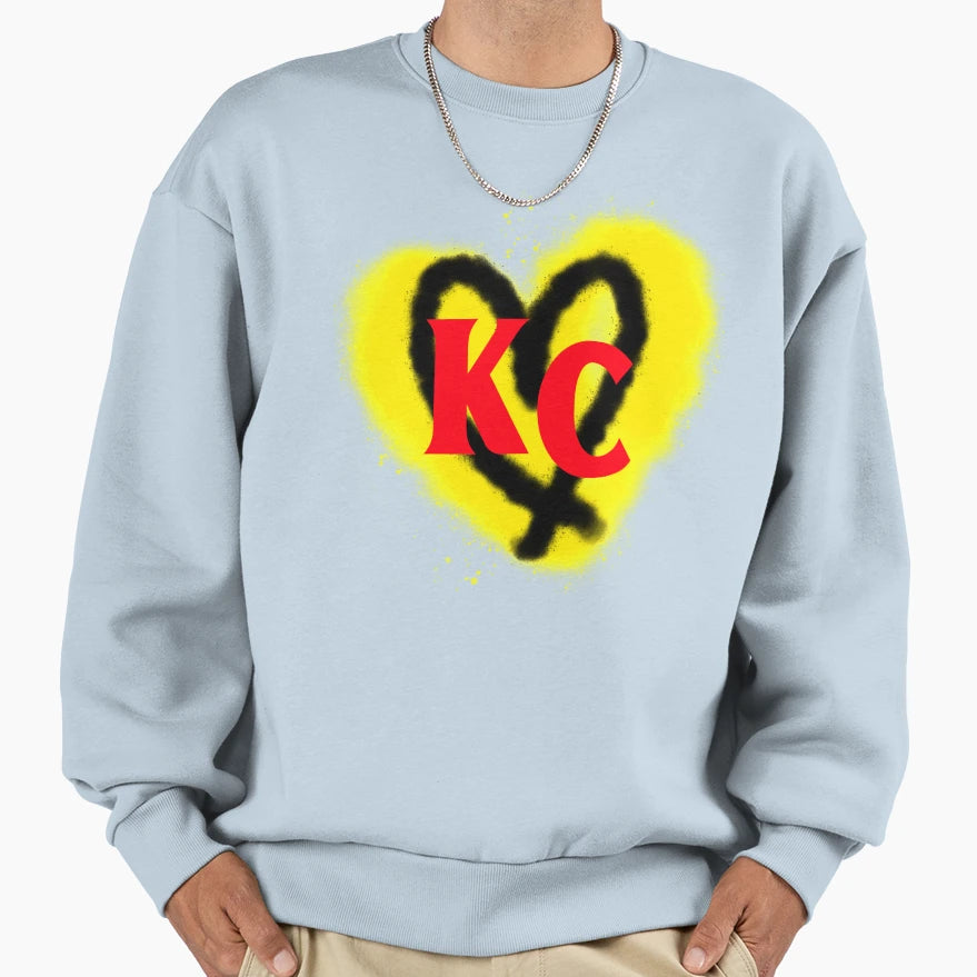 I Heart Kc I Love Kansas City Sweatshirt - Minimalist Print Men Women - T-Shirt, Sweatshirt, Hoodie