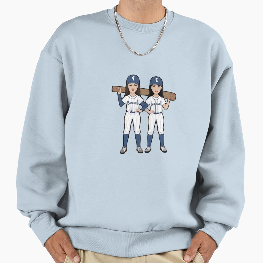 Baseball Sister Sweatshirt - Aesthetic Graphic Men Women - T-Shirt, Sweatshirt, Hoodie