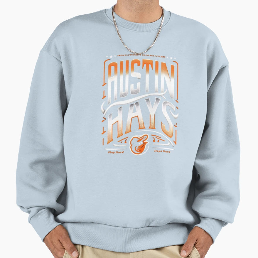 Austin Hays Baseball Mlbpa Baltimore Sweatshirt - Minimalist Print Unisex - T-Shirt, Sweatshirt, Hoodie