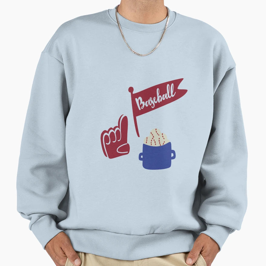 Baseball Sweatshirt - Unique Graphic Men Women - T-Shirt, Sweatshirt, Hoodie