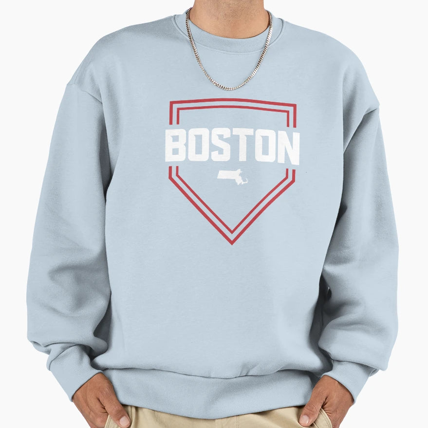 Boston Baseball Massachusetts Home State Sweatshirt - Unique Graphic Unisex - T-Shirt, Sweatshirt, Hoodie