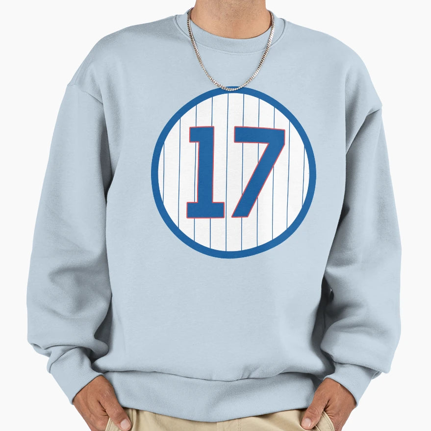 Kris Bryant 17 Jersey Number Sweatshirt - Graphic Print Unisex - T-Shirt, Sweatshirt, Hoodie
