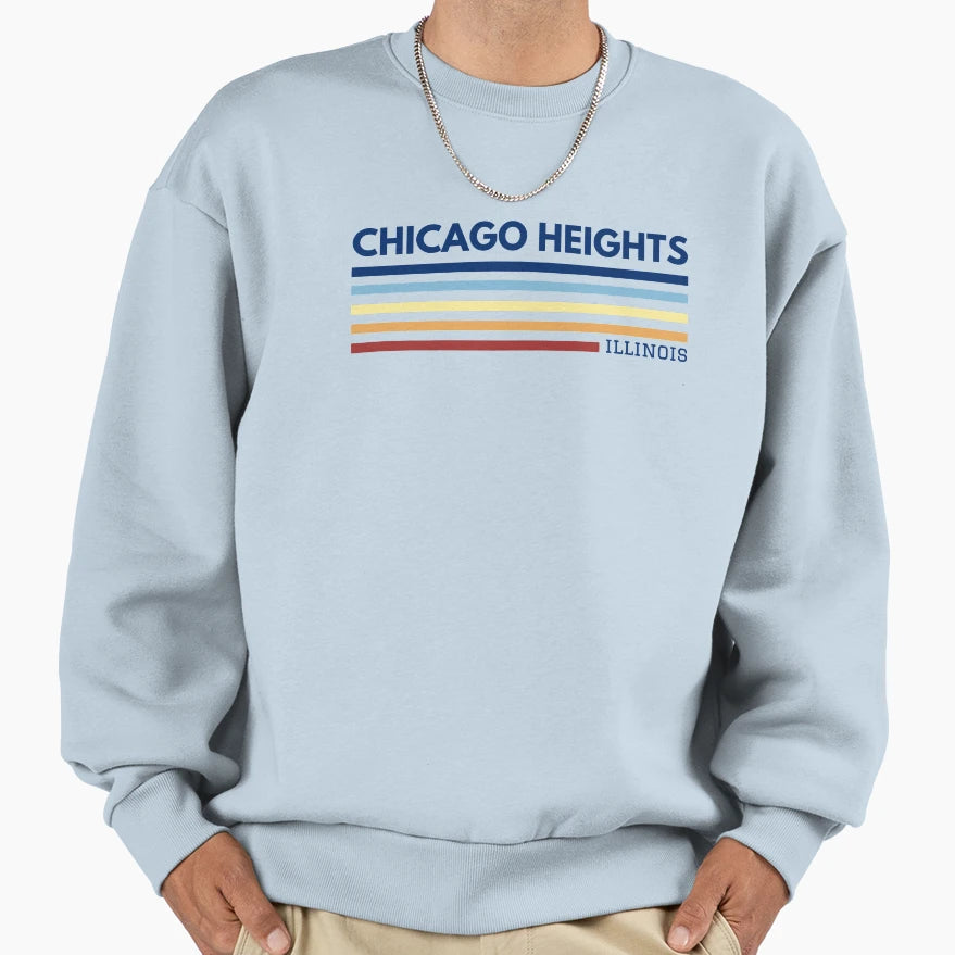 Chicago Heights Illinois Sweatshirt - Trendy Graphic for Adults - T-Shirt, Sweatshirt, Hoodie