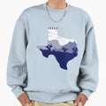 Blue Texas Sweatshirt - Minimalist Print for Adults - T-Shirt, Sweatshirt, Hoodie