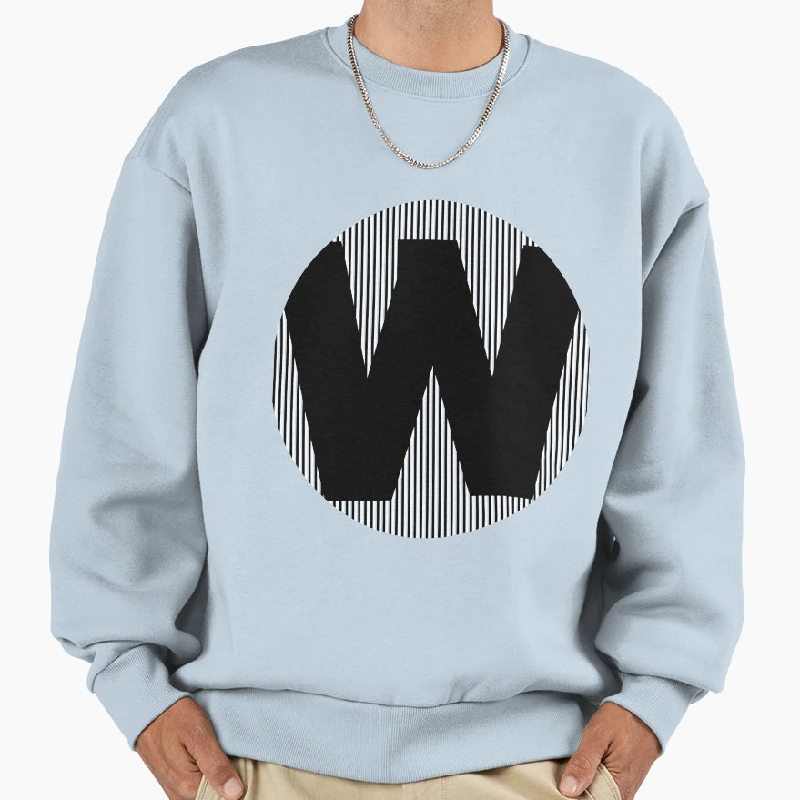 Letter Black W Sweatshirt - Custom Art Print for Adults - T-Shirt, Sweatshirt, Hoodie