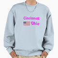 Cincinnati Ohio Stylish Prints Sweatshirt - Minimalist Print for Adults - T-Shirt, Sweatshirt, Hoodie