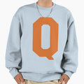 Alphabet Orange Q Sports Letter Sweatshirt - Fun Novelty Design for Adults - T-Shirt, Sweatshirt, Hoodie
