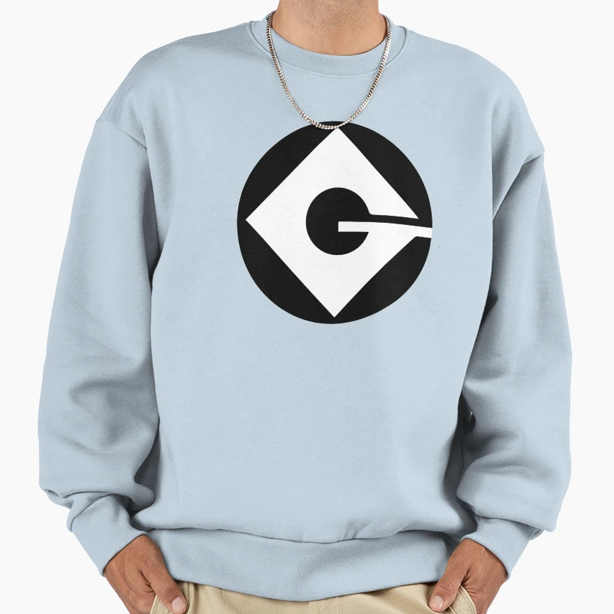 Minions Gru Big Center Chest Logo Sweatshirt - Streetwear Style Unisex - T-Shirt, Sweatshirt, Hoodie