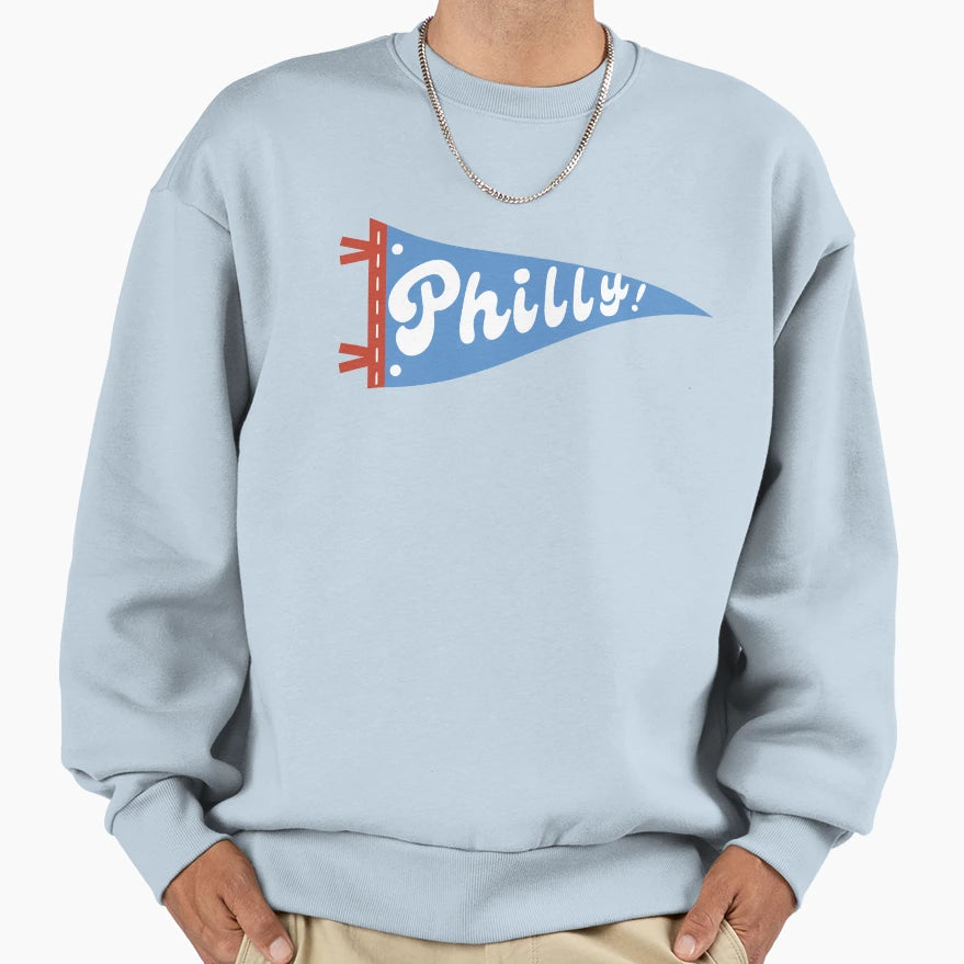 Philadelphia Banner Sweatshirt - Custom Art Print for Adults - T-Shirt, Sweatshirt, Hoodie