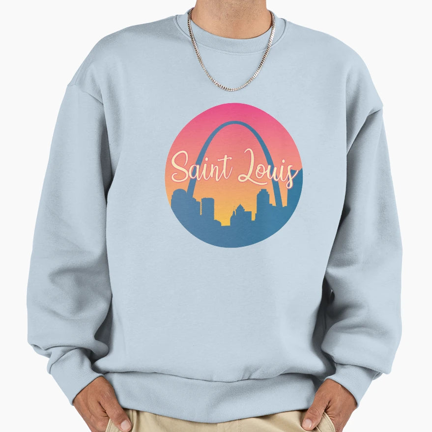 St Louis Sunset Sweatshirt - Streetwear Style Men Women - T-Shirt, Sweatshirt, Hoodie