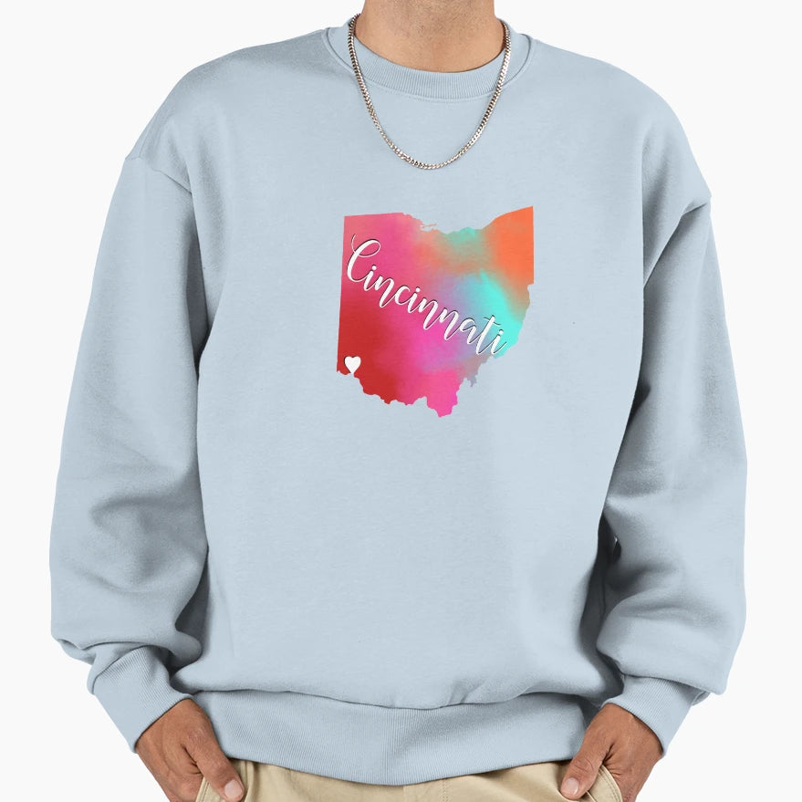 Cincinnati Sweatshirt - Minimalist Print for Adults - T-Shirt, Sweatshirt, Hoodie
