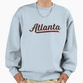 Atlanta Ga Sports Script Logo Navy Sweatshirt - Streetwear Style Men Women - T-Shirt, Sweatshirt, Hoodie