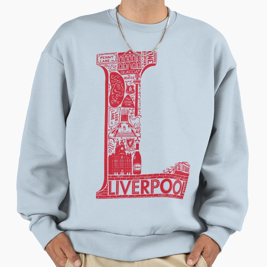 Liverpool Sweatshirt - Custom Art Print for Adults - T-Shirt, Sweatshirt, Hoodie