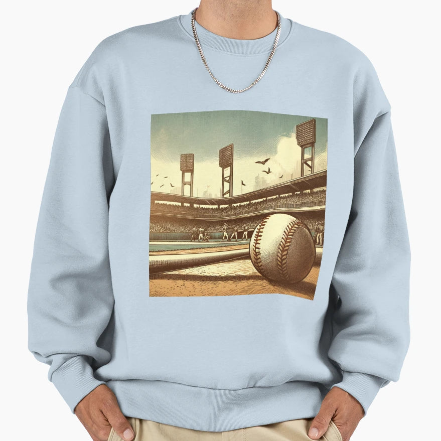 Baseball View Sweatshirt - Custom Art Print Men Women - T-Shirt, Sweatshirt, Hoodie