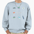 Chicago Illinois Sock Pattern Pizza Sweatshirt - Novelty Apparel Men Women - T-Shirt, Sweatshirt, Hoodie