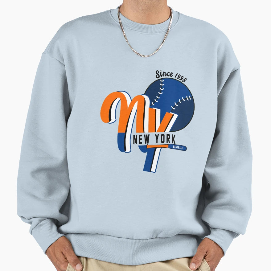 Ny Baseball Sweatshirt - Aesthetic Graphic Unisex - T-Shirt, Sweatshirt, Hoodie