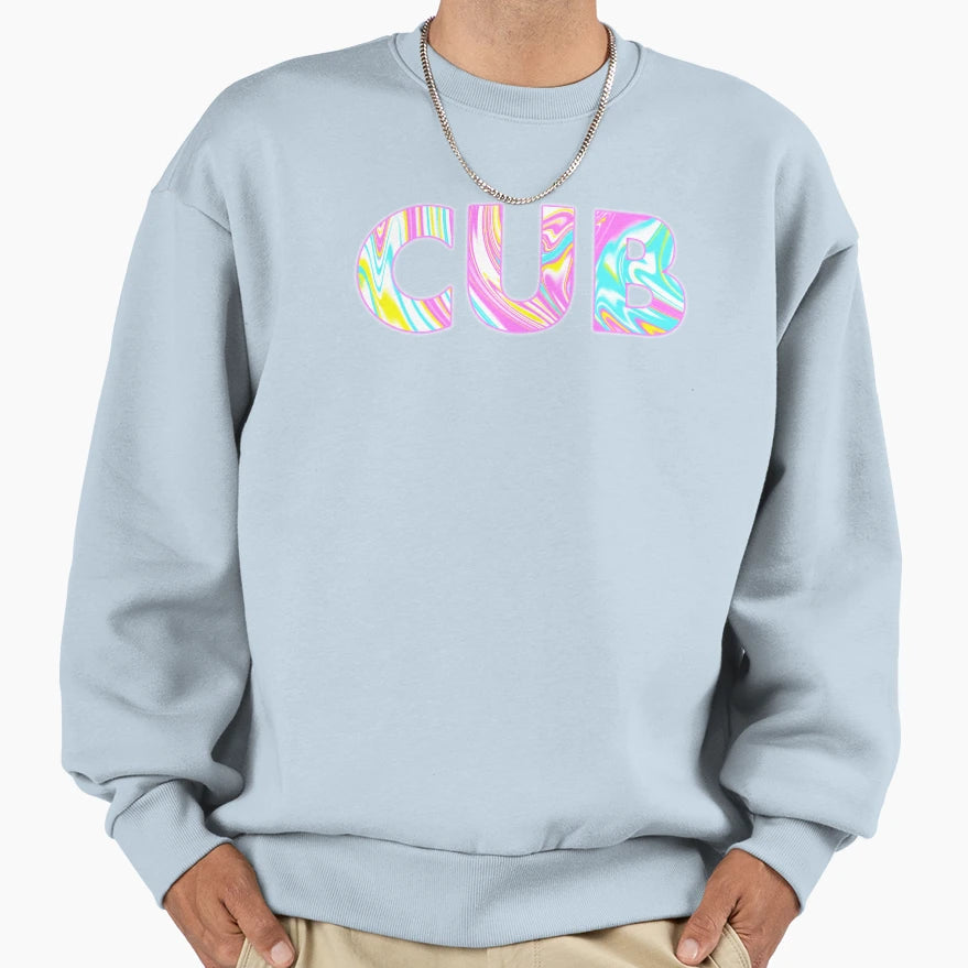Cub Psychedelic Colours Sweatshirt - Casual Everyday Wear Unisex - T-Shirt, Sweatshirt, Hoodie