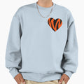 Striped Heart Sweatshirt - Streetwear Style Men Women - T-Shirt, Sweatshirt, Hoodie