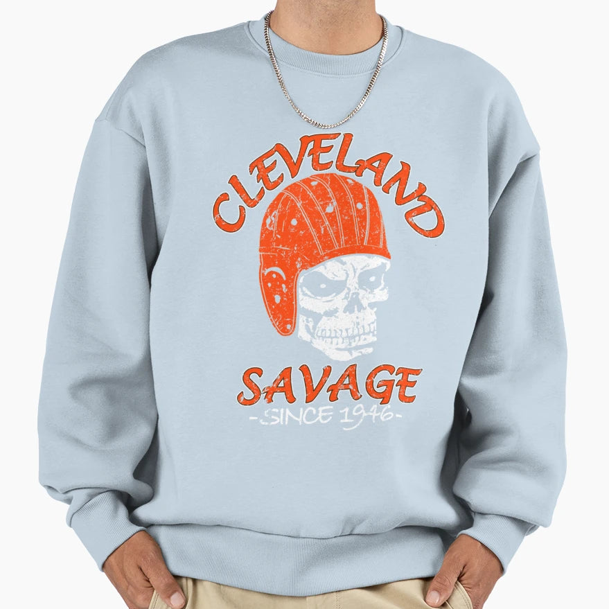 Cleveland Football Fan Savage 1946 Sweatshirt - Trendy Graphic for Adults - T-Shirt, Sweatshirt, Hoodie