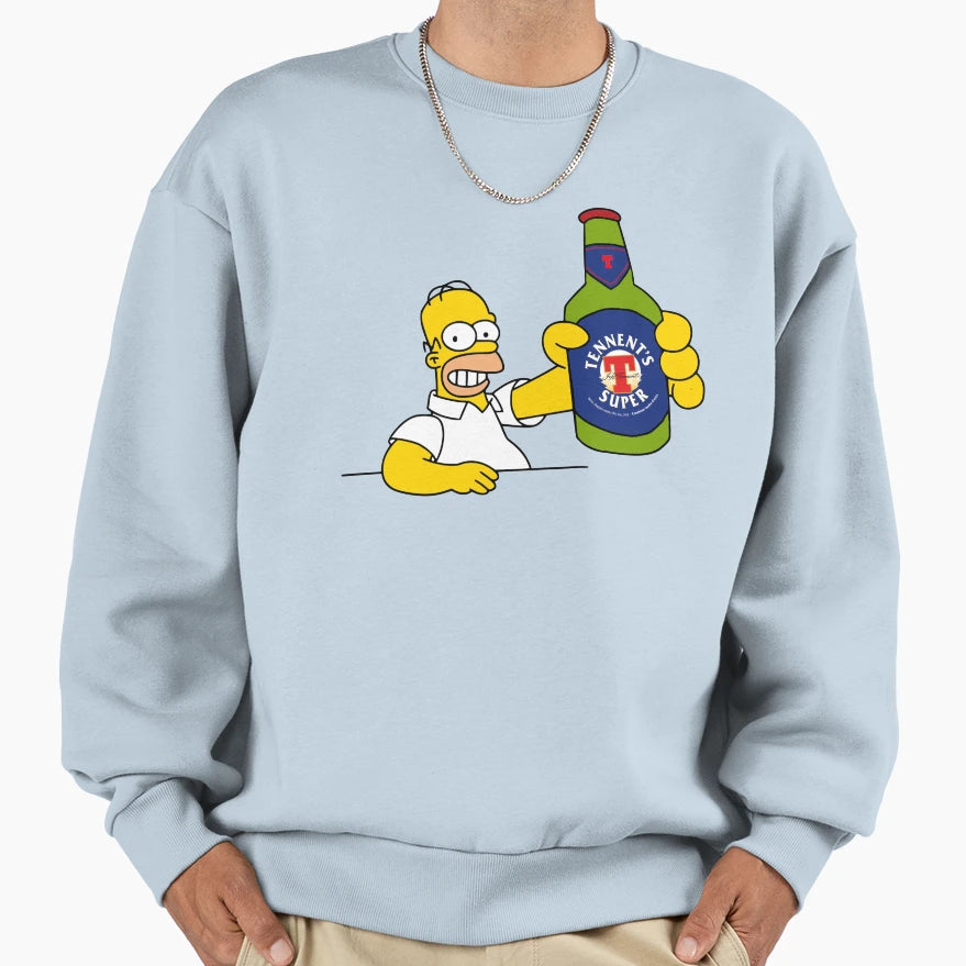 Homer Beer Tennents Sweatshirt - Casual Everyday Wear Men Women - T-Shirt, Sweatshirt, Hoodie