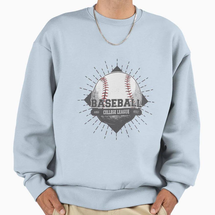 Baseball College League Sweatshirt - Trendy Graphic for Adults - T-Shirt, Sweatshirt, Hoodie