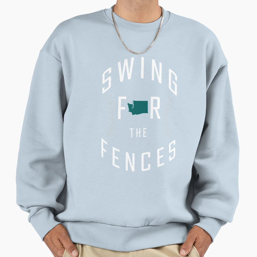Seattle Baseball Swing Fences Sweatshirt - Fun Novelty Design Men Women - T-Shirt, Sweatshirt, Hoodie
