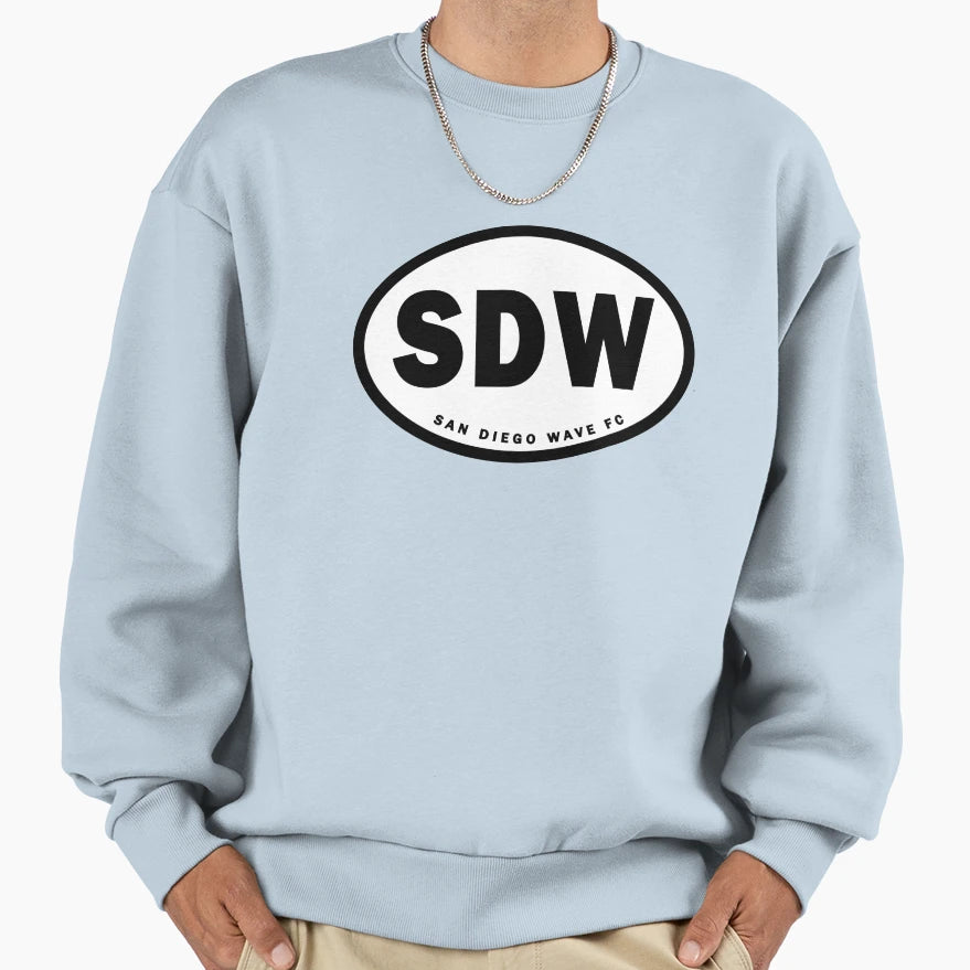San Diego Wave Oval Sweatshirt - Streetwear Style Men Women - T-Shirt, Sweatshirt, Hoodie