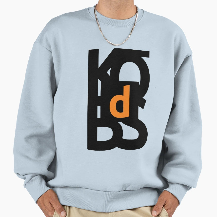 D Kobs Logo Blk Text Sweatshirt - Aesthetic Graphic Men Women - T-Shirt, Sweatshirt, Hoodie